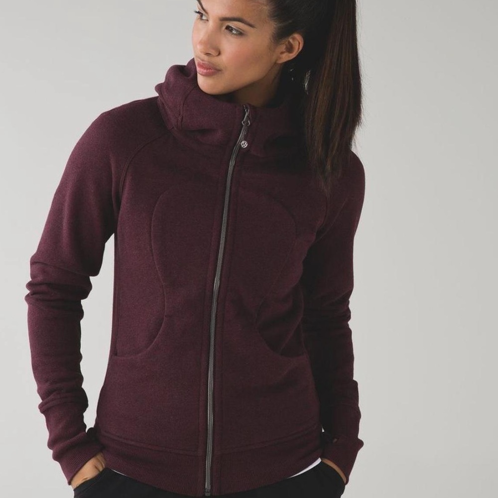 lululemon maroon scuba jacket